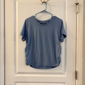 LegEnd Yoga Cropped Top Slate Blue Side Cinch Large